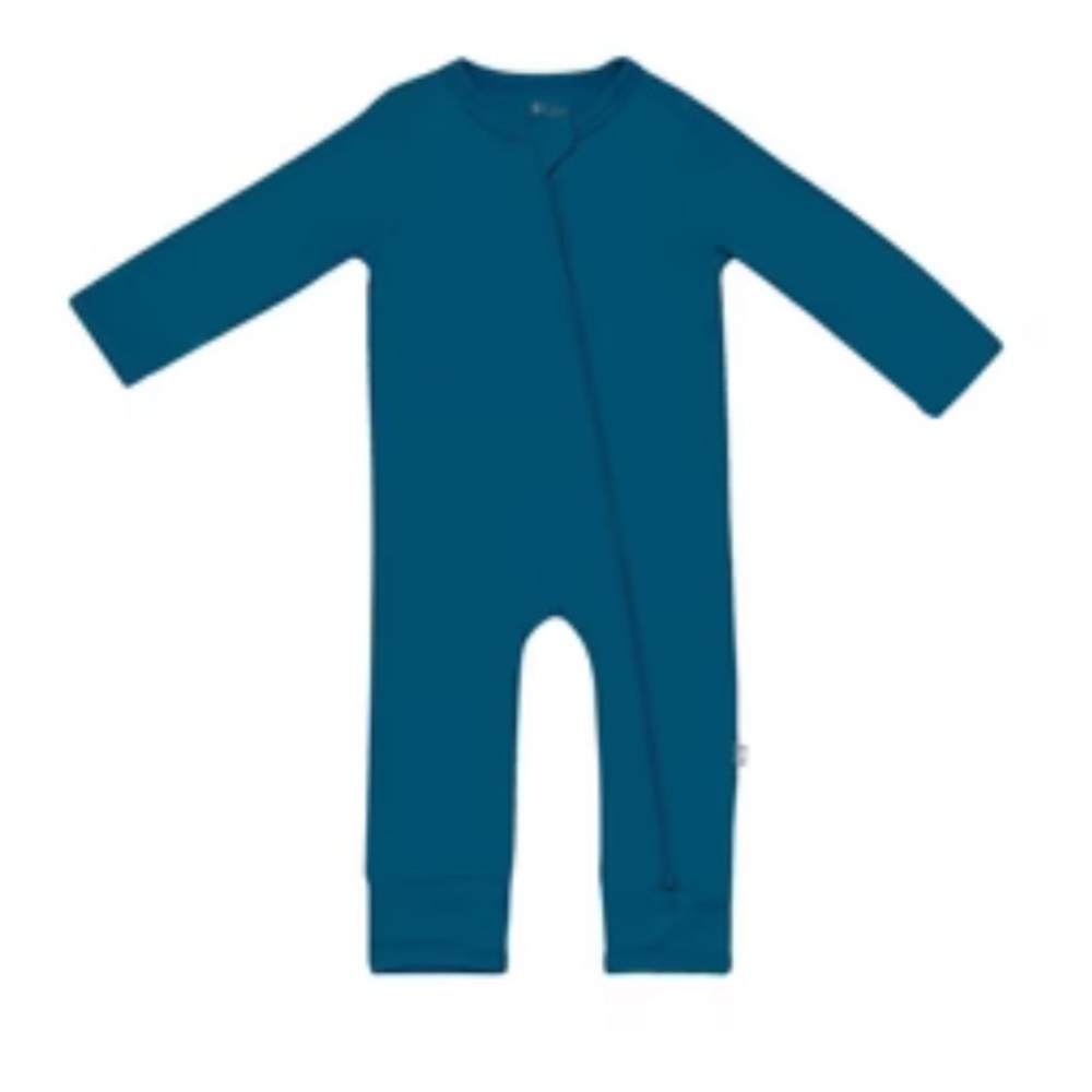 Kyte baby zippered romper in Baltic